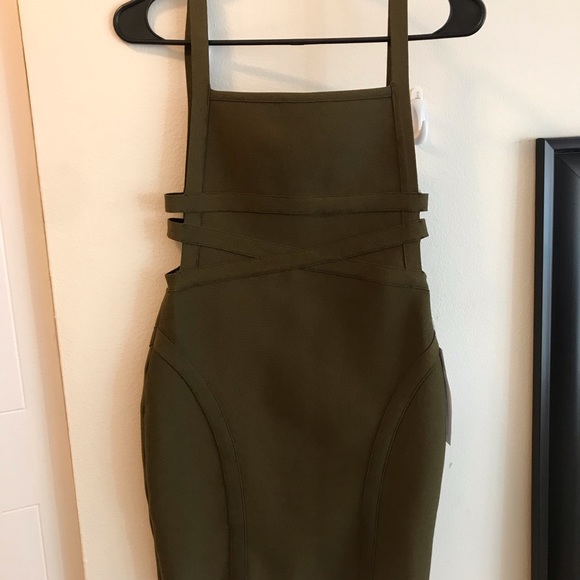 NWT cute olive green minidress - Picture 2 of 4